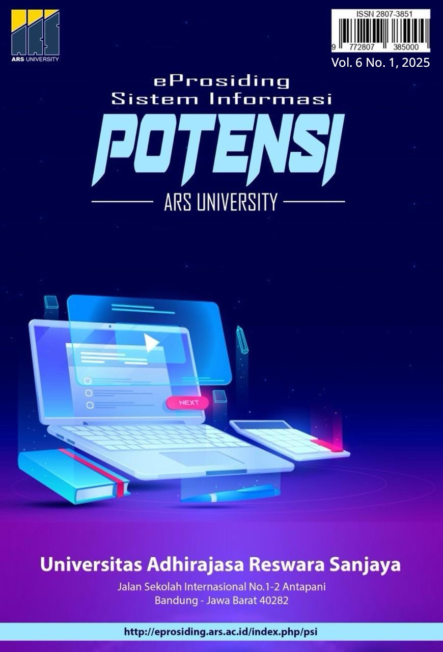 					View Vol. 6 No. 1 (2025): eProsiding Sistem Informasi (POTENSI) 2025
				